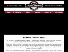 Tablet Screenshot of dixiesignsinc.com